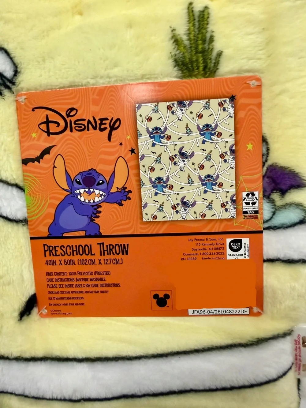 stitch halloween plush blanket throw